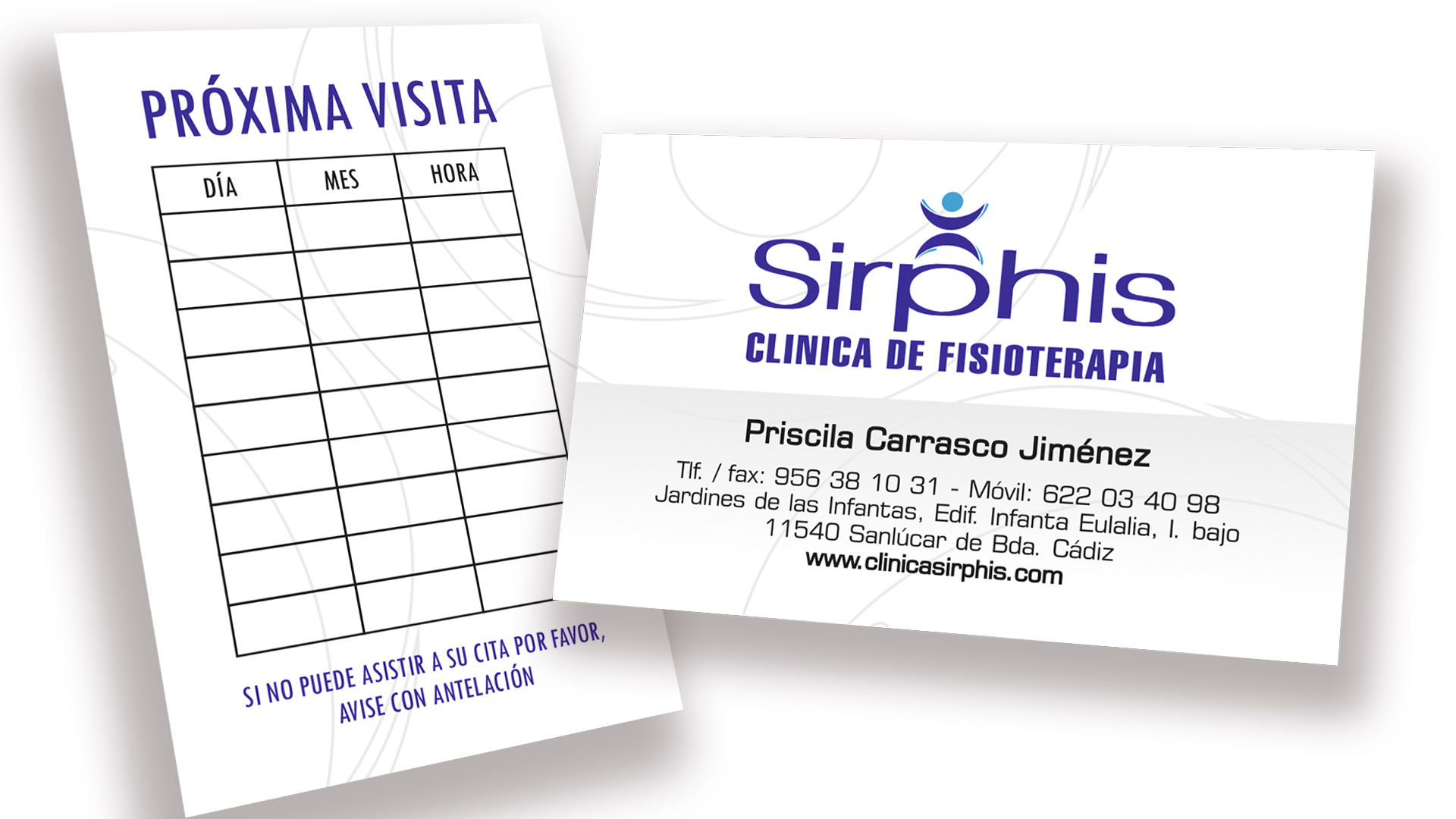 SIRPHIS CENTRO DE FISIOTERAPIA - Tarjetas